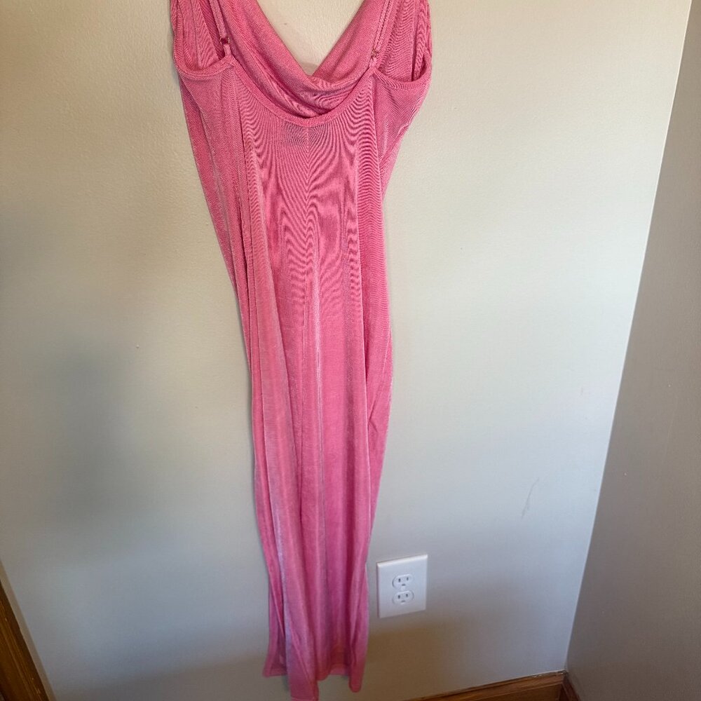 slinky pink dress